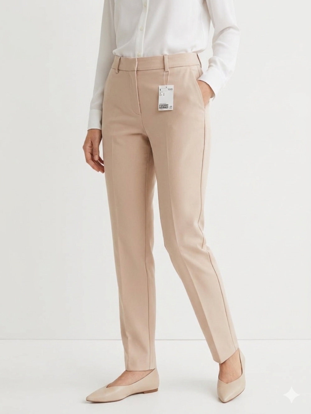 H&M Women’s Beige Slim Fit Dress Pants - Size 10 US / 42 EUR - NWT